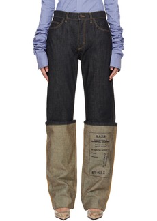 Jean Paul Gaultier Indigo 'The Cuff Denim' Jeans