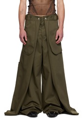 Jean Paul Gaultier Khaki Shayne Oliver Edition 'The Wrap' Trousers