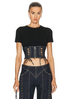 Jean Paul Gaultier Laced Denim Waist Corset