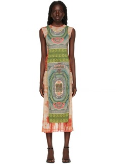 Jean Paul Gaultier Multicolor 'The Multi-Print' Midi Dress