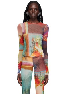 Jean Paul Gaultier Multicolor 'The Scarf' Long Sleeve T-Shirt
