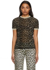 Jean Paul Gaultier Off-White Leopard T-Shirt
