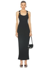 Jean Paul Gaultier Overall Buckle Ribbed Dress