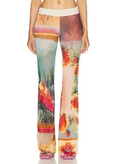 Jean Paul Gaultier Printed Patchwork Flare Trouser