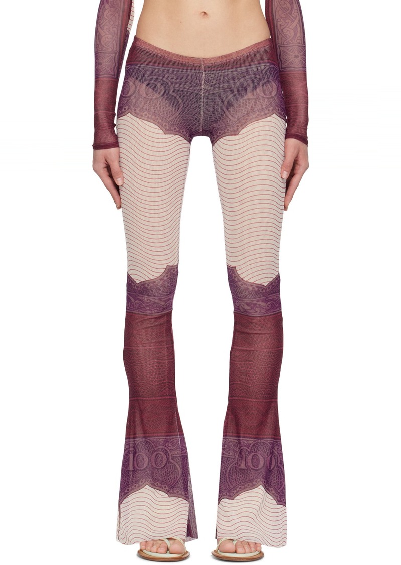 Jean Paul Gaultier Purple & Burgundy 'The Cartouche' Pants