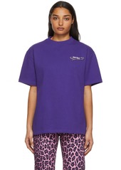 Jean Paul Gaultier Purple Logo Brooch T-Shirt