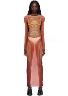 Jean Paul Gaultier Red 'The Body Morphing' Maxi Dress