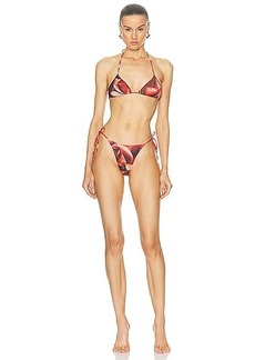 Jean Paul Gaultier Roses Bikini Set