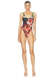 Jean Paul Gaultier Roses One Piece Swimsuit