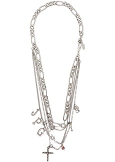 Jean Paul Gaultier Silver Multiple Chains & Charms Necklace