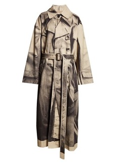 Jean Paul Gaultier The Trompe l'Oeil Oversize Cotton Trench Coat