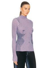 Jean Paul Gaultier Trompe L'oeil High Neck Long Sleeve Sweater