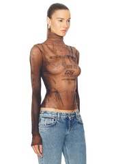 Jean Paul Gaultier X Shayne Oliver Mesh Body Turtleneck Top