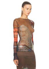 Jean Paul Gaultier X Shayne Oliver Mesh City Long Sleeve Top