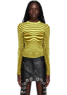 Jean Paul Gaultier Yellow & Khaki Body Morphing Sweater