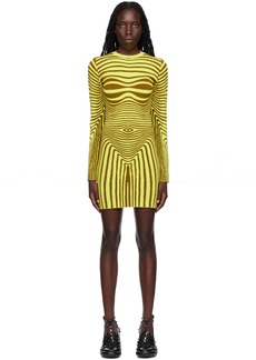 Jean Paul Gaultier Yellow 'The Body Morphing' Minidress