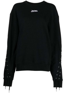 Jean Paul Gaultier lace-up cotton sweatshirt