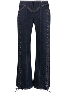 Jean Paul Gaultier lace-up jeans