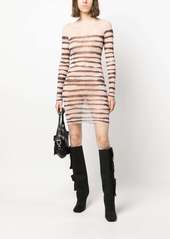 Jean Paul Gaultier x KNWLS stripe-print crew-neck dress