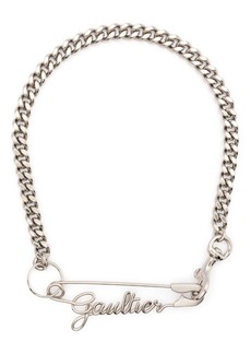 Jean Paul Gaultier The Silver-Tone Gaultier Safety Pin necklace