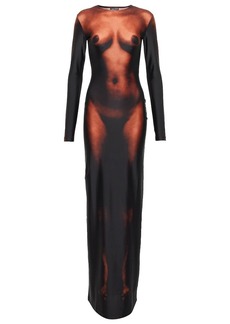 Jean Paul Gaultier x Lotta Volkova Sleeveless printed maxi dress