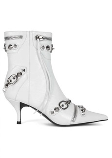 Jeffrey Campbell Alt Rock Ankle Boot In White/silver