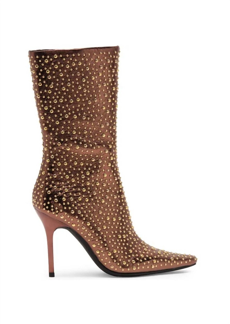 Jeffrey Campbell Iconic-E Stiletto Boot In Bronze Gold Metallic