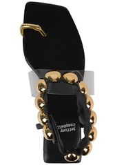 Jeffrey Campbell Jeffrey Cambell Island Stud Embellished Flat Sandals - Black/Gold