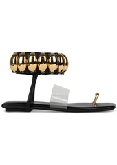 Jeffrey Campbell Jeffrey Cambell Island Stud Embellished Flat Sandals - Black/Gold