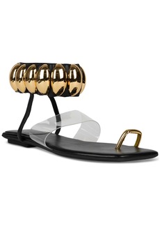 Jeffrey Campbell Jeffrey Cambell Island Stud Embellished Flat Sandals - Black/Gold