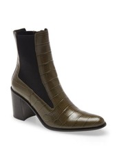 Jeffrey Campbell Anitra Chelsea Boot in Khaki Croco at Nordstrom