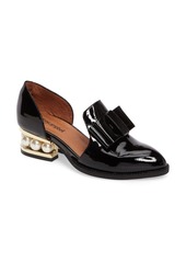 Jeffrey Campbell Lawbow Loafer in Black Patent Gold at Nordstrom