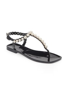 Jeffrey Campbell Pearlesque Imitation Pearl Ankle Strap Sandal