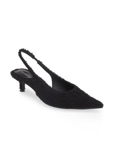 Jeffrey Campbell Persona Faux Shearling Pointed Toe Slingback Pump
