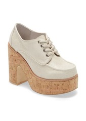 Jeffrey Campbell Platform Oxford Pump in Ivory Lizard Print Leather at Nordstrom
