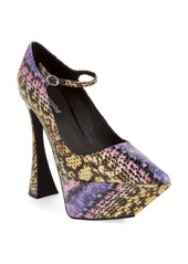 Jeffrey Campbell Pointed Toe Platform Pump in Purple Yellow Snake Multi at Nordstrom