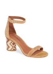 Jeffrey Campbell Purdy Statement Heel Sandal in Beige Suede at Nordstrom