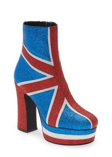 Jeffrey Campbell Spice It Bootie in Blue Red Glitter Multi at Nordstrom