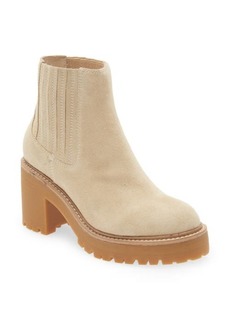 Jeffrey Campbell Tuckee Lug Sole Bootie in Sand Suede at Nordstrom