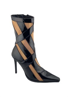 Jeffrey Campbell Stripes Stilleto Heeled Boot In Black