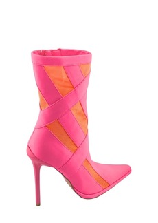 Jeffrey Campbell Stripes Stilleto Heeled Boot In Pink