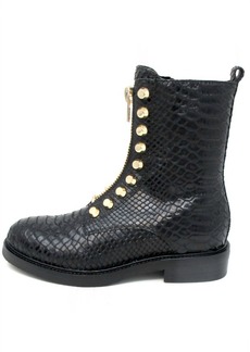 Jeffrey Campbell Tonette Bootie In Black Snake