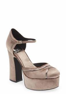 Jeffrey Campbell Women's Low Down Heels In Taupe Velvet Pewter