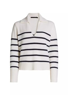 Jenni Kayne Frances Striped Cashmere Polo Sweater