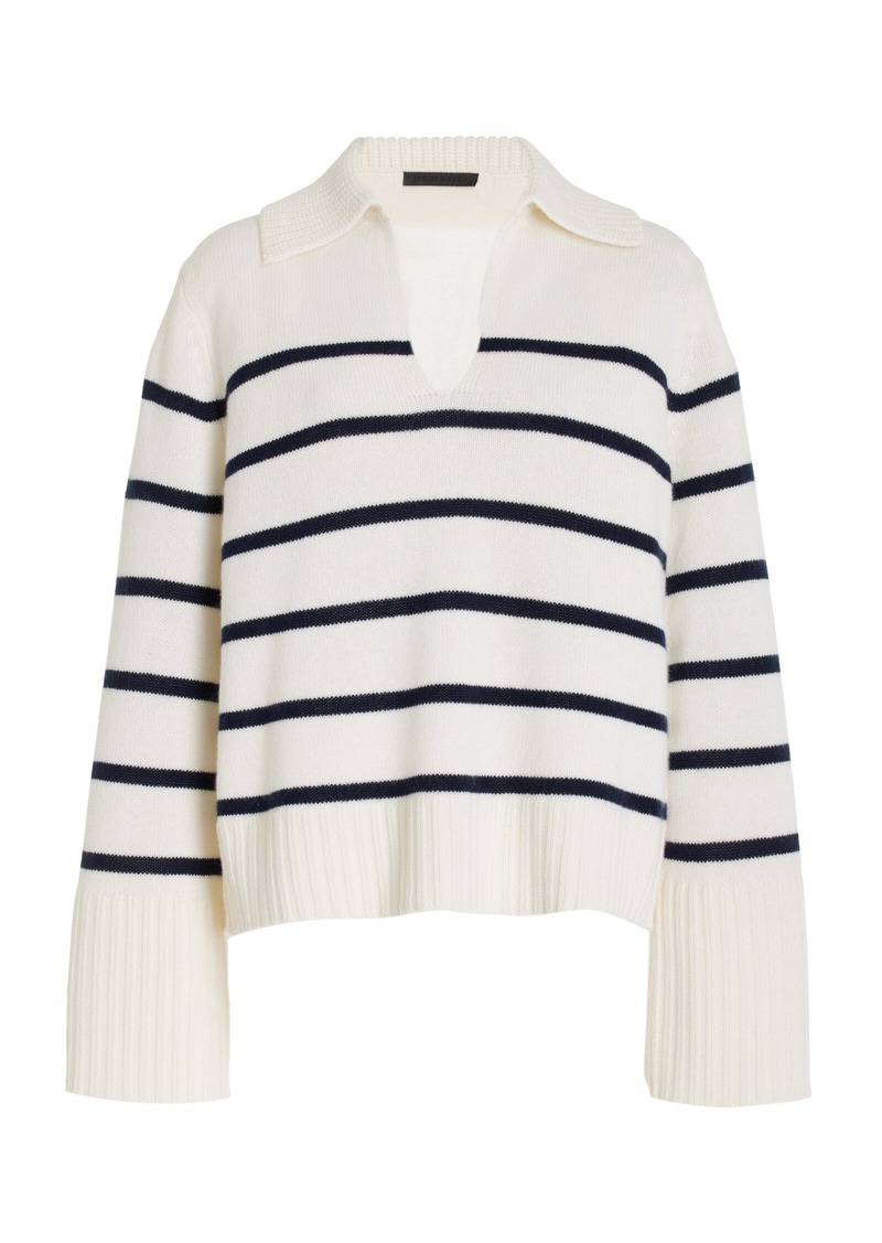 Jenni Kayne - Frances Cashmere Polo Sweater - White - M - Moda Operandi