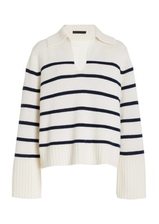 Jenni Kayne - Frances Cashmere Polo Sweater - White - XS - Moda Operandi