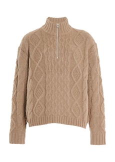 Jenni Kayne - Half-Zip Cable-Knit Alpaca-Wool Sweater - Neutral - S - Moda Operandi