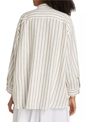 Jenni Kayne Linen Striped Oversized Shirt