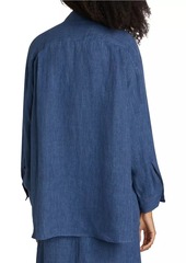 Jenni Kayne Relaxed Silk Oversized Button-Up Shirt