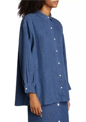 Jenni Kayne Relaxed Silk Oversized Button-Up Shirt